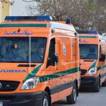 الدفع بـ 21 سيارة إسعاف لموقع حادث الصحراوي الغربي بإسنا